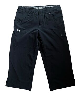 Under Armour Black Stretch Golf Flat Front Wicking Casual Sz 6